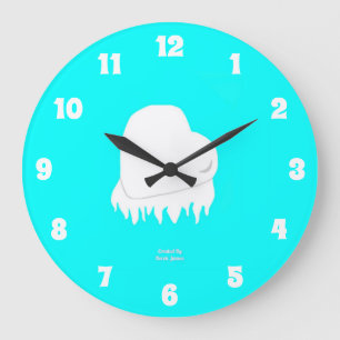 Reloj de pared acrílico del corazón del invierno