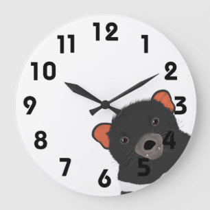 Reloj de pared acrílico del demonio de Tasmania