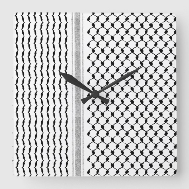 Reloj de pared acrílico del personalizable Kufiya  (Anverso)