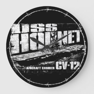 Reloj de pared acrílico del portaaviones Hornet