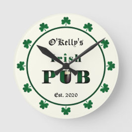 Reloj de pared acrílico del pub irlandés