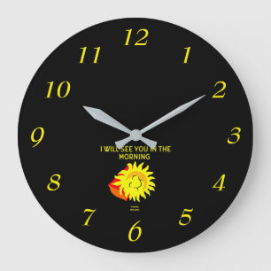 Reloj de pared acrílico del Sol Nocturno