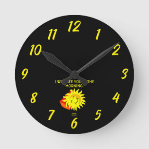 Reloj de pared acrílico del Sol Nocturno