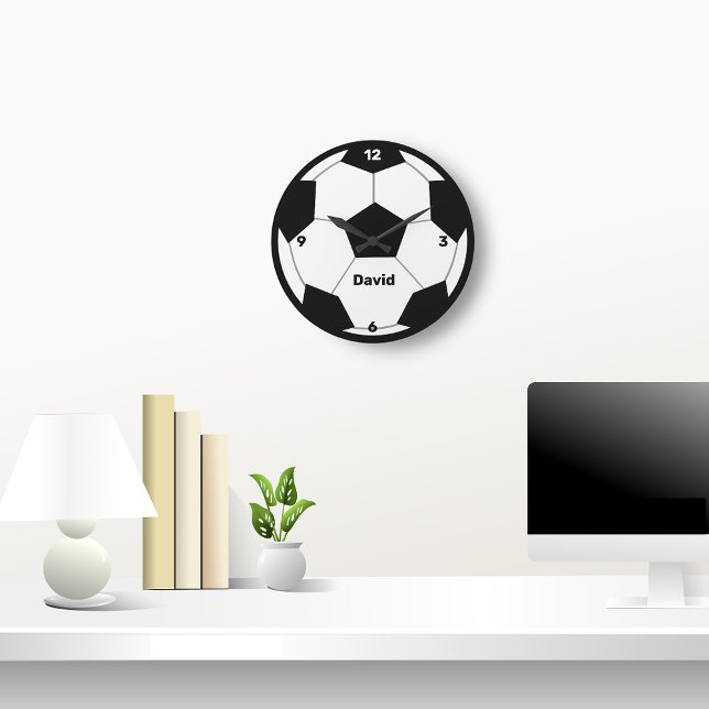 Reloj de pared acrílico del ventilador del fútbol (Personalized Soccer Clock)