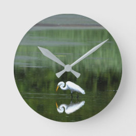 Reloj de pared acrílico Egret Reflection