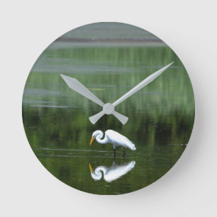 Reloj de pared acrílico Egret Reflection