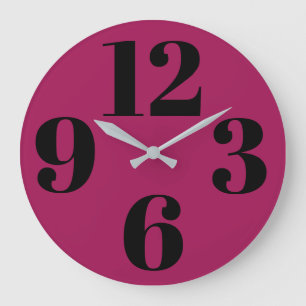 Reloj de pared acrílico - En rosa números grandes