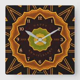 Reloj de pared acrílico floral Art Deco