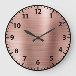 Reloj de pared acrílico glamuroso rosa dorado feme