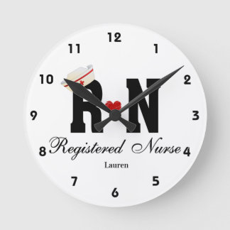 Reloj de pared acrílico Gorra de enfermera RN pers