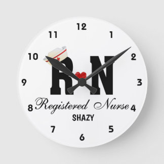 Reloj de pared acrílico Gorra de enfermera RN pers