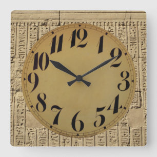 Reloj de pared acrílico jeroglífico egipcio