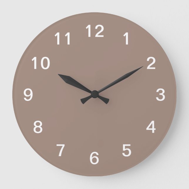 Reloj de pared acrílico Minimalista de Taupe (Anverso)