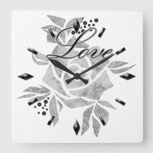 Reloj de pared acrílico mosaico romántico texturiz