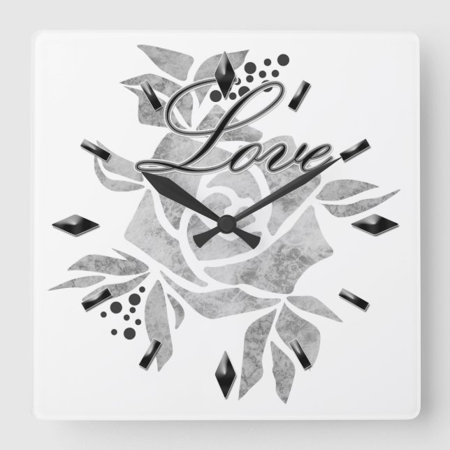 Reloj de pared acrílico mosaico romántico texturiz (Anverso)