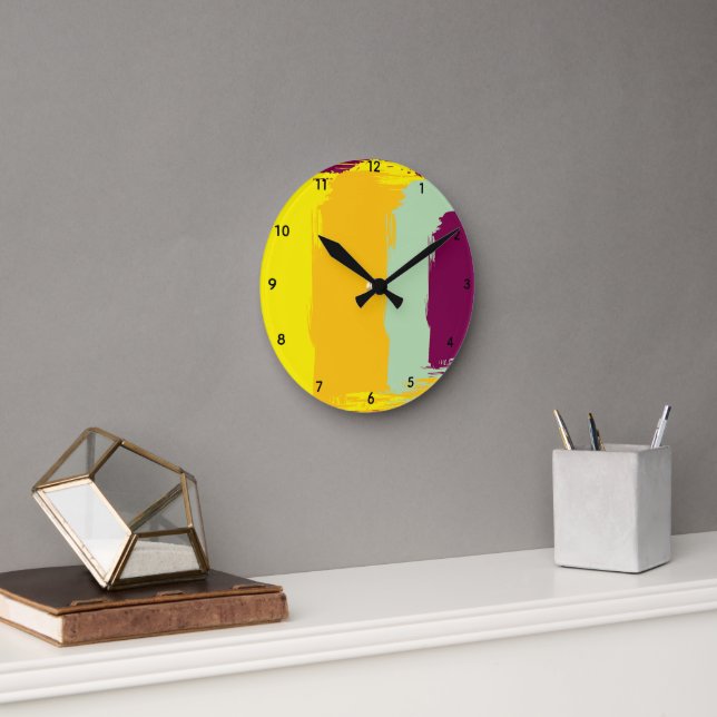 Reloj de pared acrílico multicolor Earthly Sunset (Oficina)