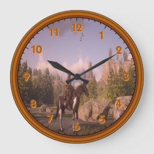 Reloj de pared acrílico occidental salvaje
