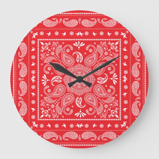 Reloj de pared acrílico Paisley Design-1 (Anverso)