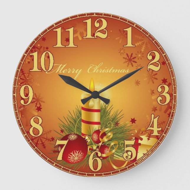 Reloj de pared acrílico para navidades (Anverso)