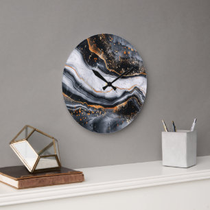 Reloj de pared acrílico redondo con estampado de m