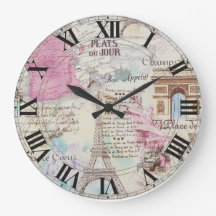 Reloj de pared acrílico redondo de París