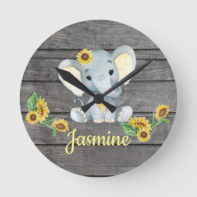 Reloj de pared acrílico, redondo, medio (Anverso)