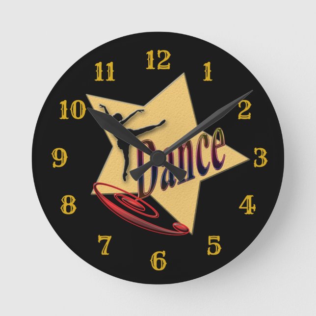 Reloj de pared acrílico, redondo (medio) (Anverso)