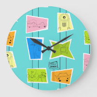 Reloj de pared acrílico retro atómico kitsch