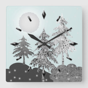 Reloj de pared acrílico, retro, relojes de Navidad