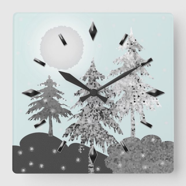 Reloj de pared acrílico, retro, relojes de Navidad (Anverso)