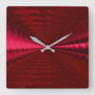 Reloj de pared acrílico rojo resonante