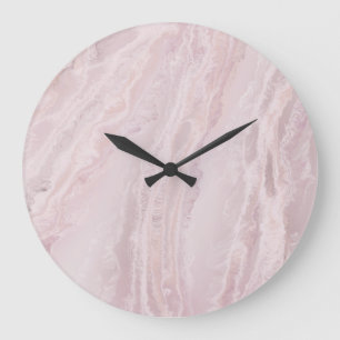 Reloj de pared acrílico rosado delgado