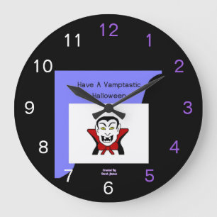 Reloj de pared acrílico Vamptático de Halloween