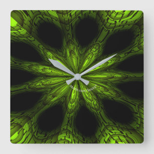 Reloj de pared acrílico verde