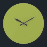 Reloj de pared acrílico verde oliva<br><div class="desc">Verde oliva,  de un solo color,  Reloj de pared acrílico de Gerson Ramos.</div>
