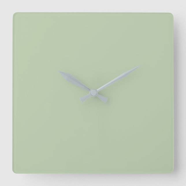 Reloj de pared acrílico, verde té (Anverso)