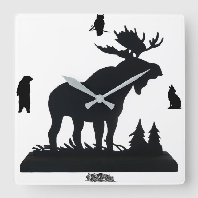 Reloj de pared acrílico "Vida salvaje" (Anverso)
