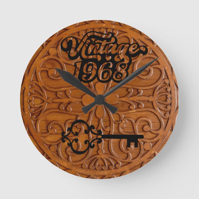 Reloj de pared acrílico vintage de 1968 (Anverso)