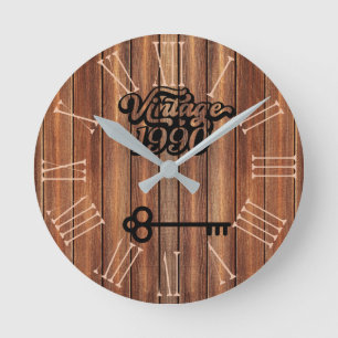 Reloj de pared acrílico vintage de 1990