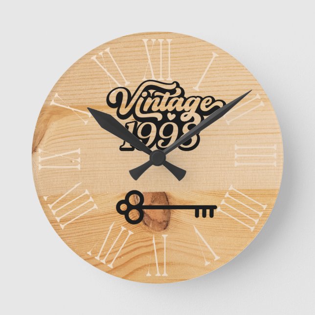 Reloj de pared acrílico vintage de 1998 (Anverso)