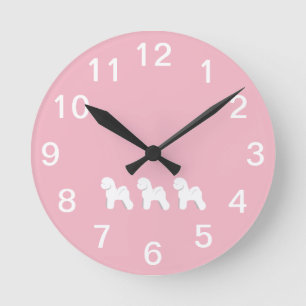 Reloj de pared adaptable de Bichon Frise