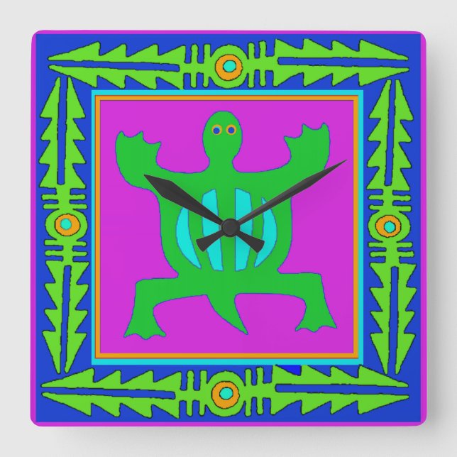 Reloj de pared Adinkra Denkyem africano - Adaptabi (Anverso)