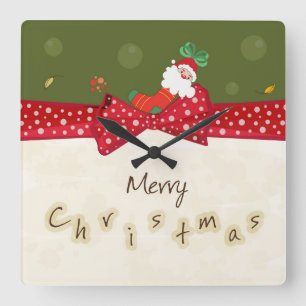 Reloj de pared adorable del navidad