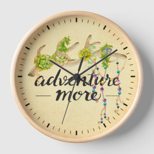 Reloj De Pared Adventure More Boho Antler
