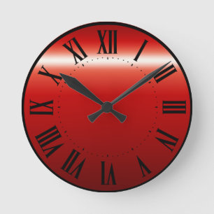 Reloj de pared aérea de Plata Roja