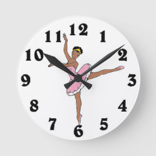 Reloj de pared afroamericano de la bailarina