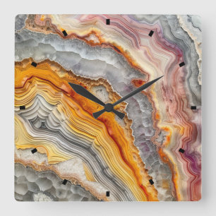 Reloj de pared agrietada 3 D