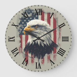 Reloj de pared Águila Patriótica Decoración EE. UU