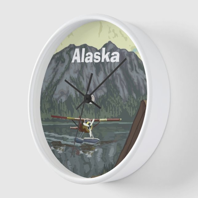 Reloj De Pared Alaska Bush Plane Souvenirs (Ángulo)