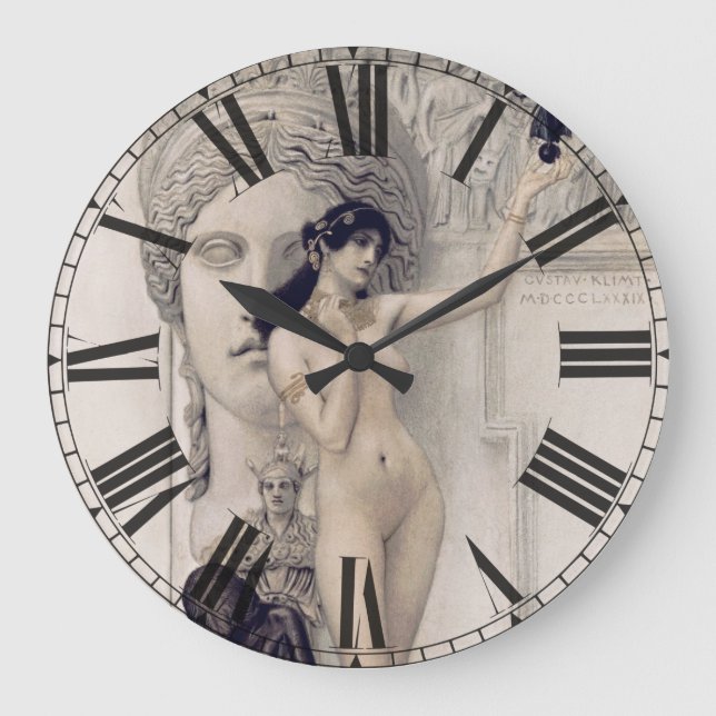 Reloj de pared Alegoría de la Escultura de Klimt (Anverso)
